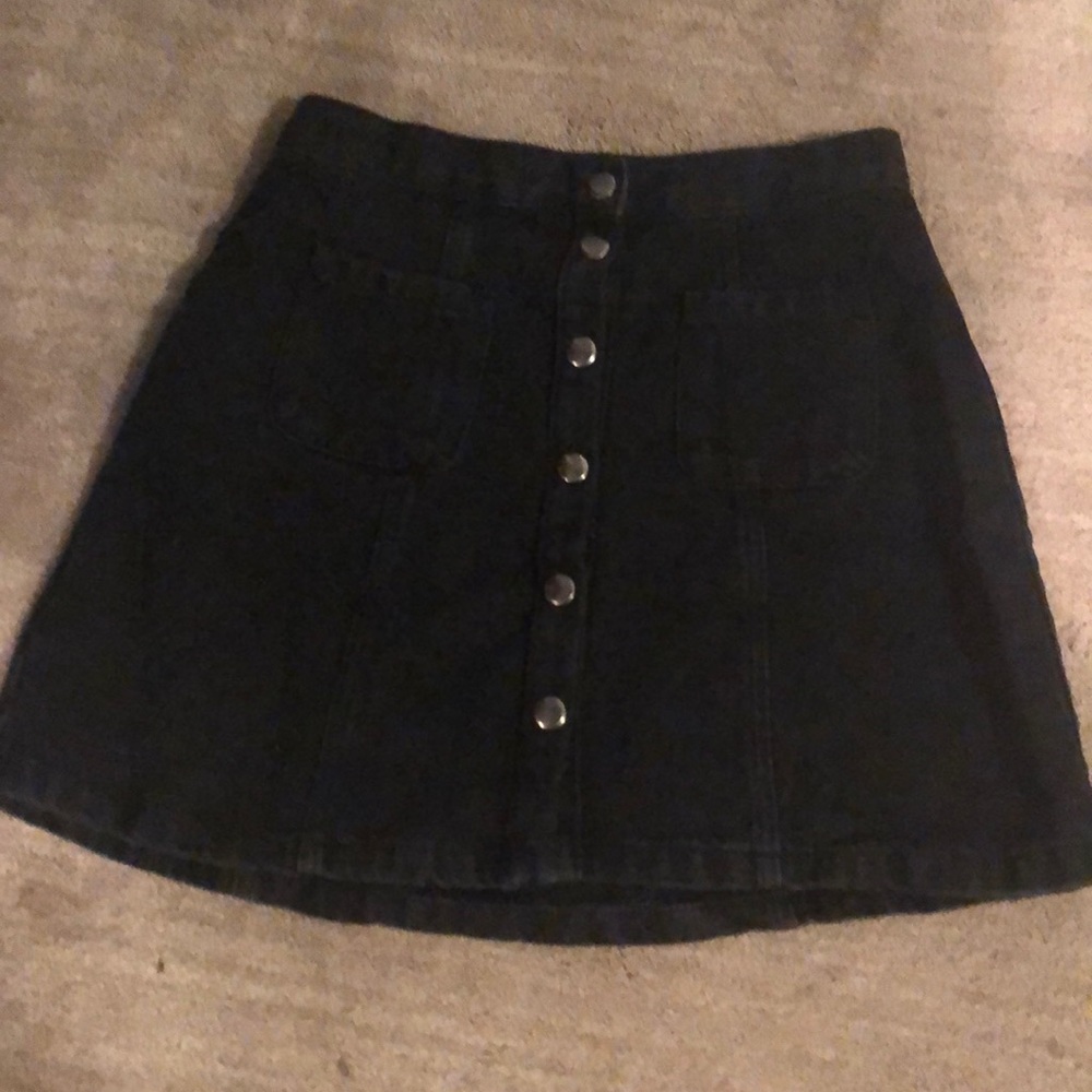 BDG black jeans miniskirt